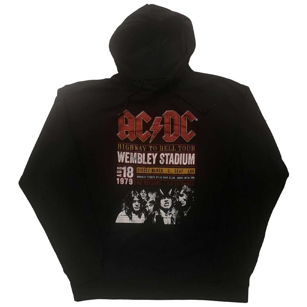 AC/DC エーシーディーシー (Back in Black 45周年 ) - Wembley '79 / ECO - Pullover Hoodie / パーカー・スウェット / メンズ - PGS